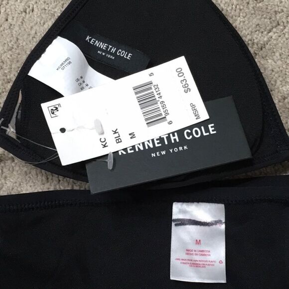 Kenneth Cole black mixed bikini. NWT - Picture 5 of 7